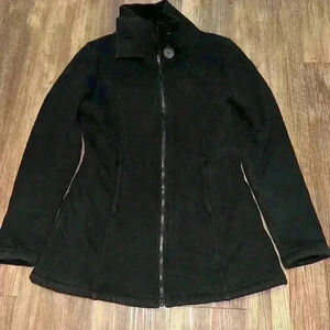 The North Face Women's Black Quilted Jacket Fur Lined size M